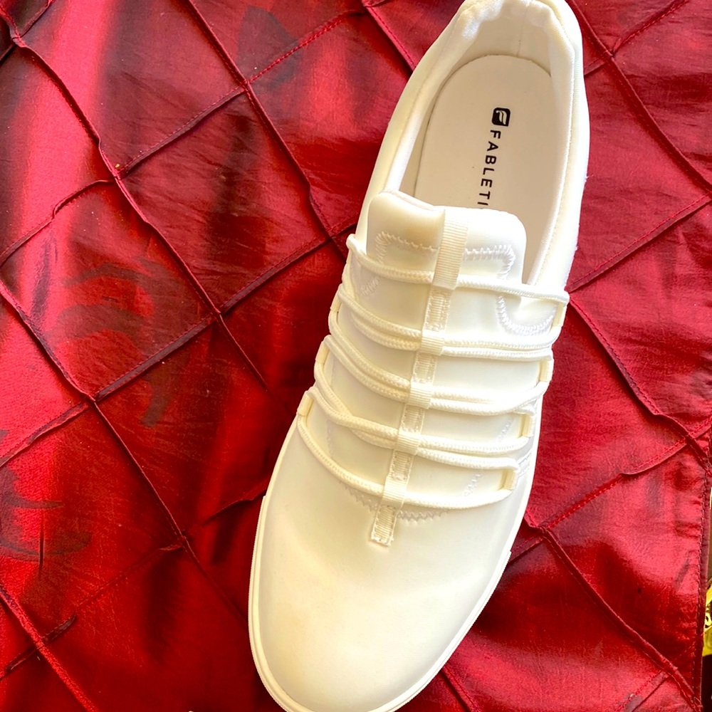Brand new white slip Fabletics sneakers